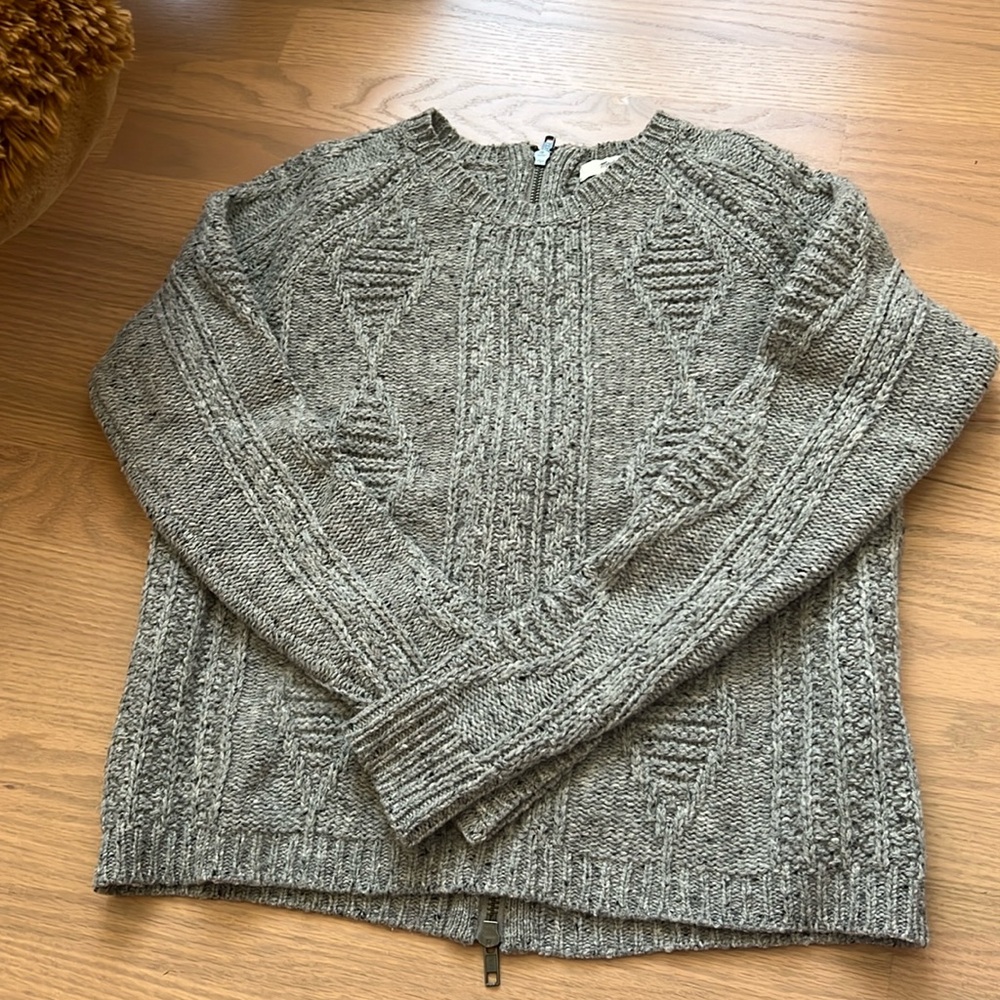 Madewell Palisade Zip Sweater - Grey - XSMALL